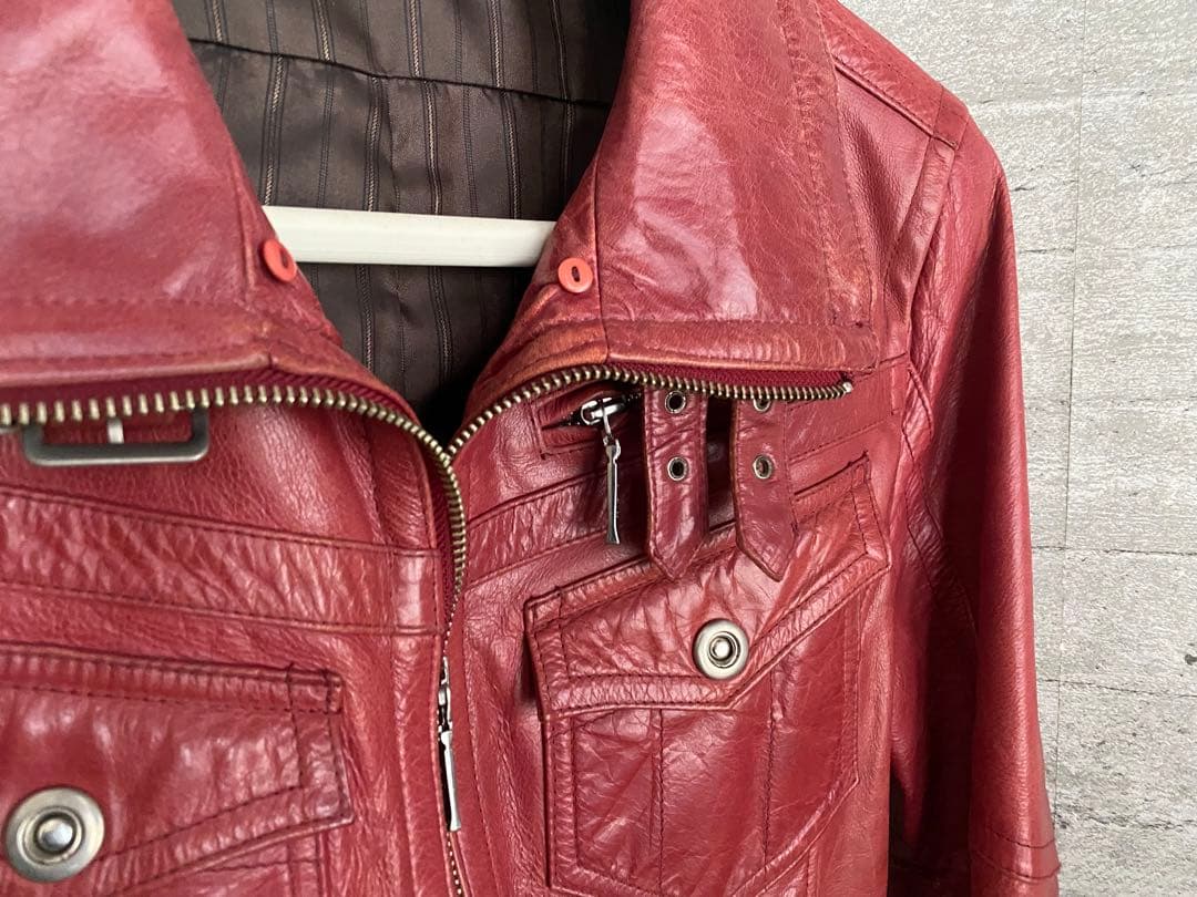 A.S.M 水牛革レザーライダースブルゾン