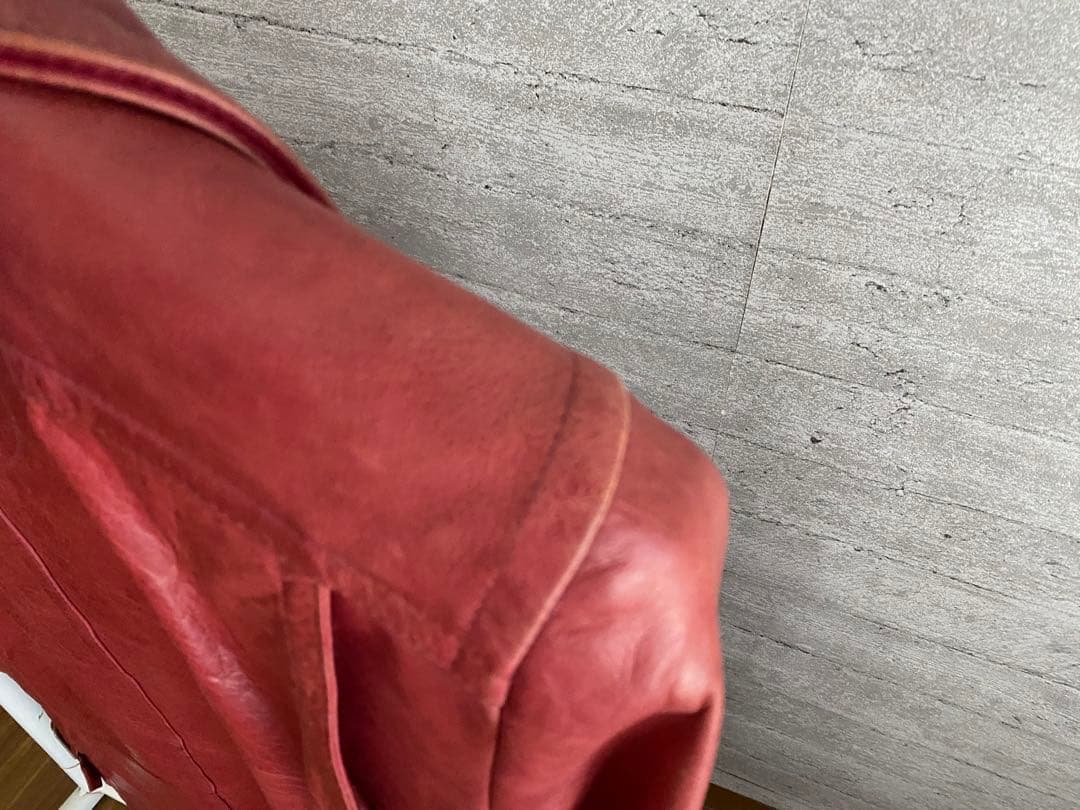 A.S.M 水牛革レザーライダースブルゾン