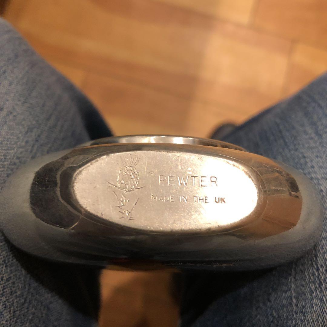 アンティーク　ピューターウイスキーキーパー　イギリス