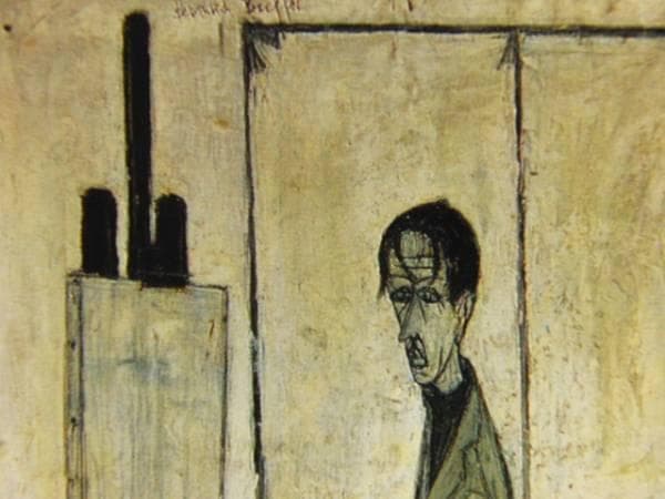 ベルナール・ビュッフェ、「Le peintre」、希少画集の額装画、人気作品