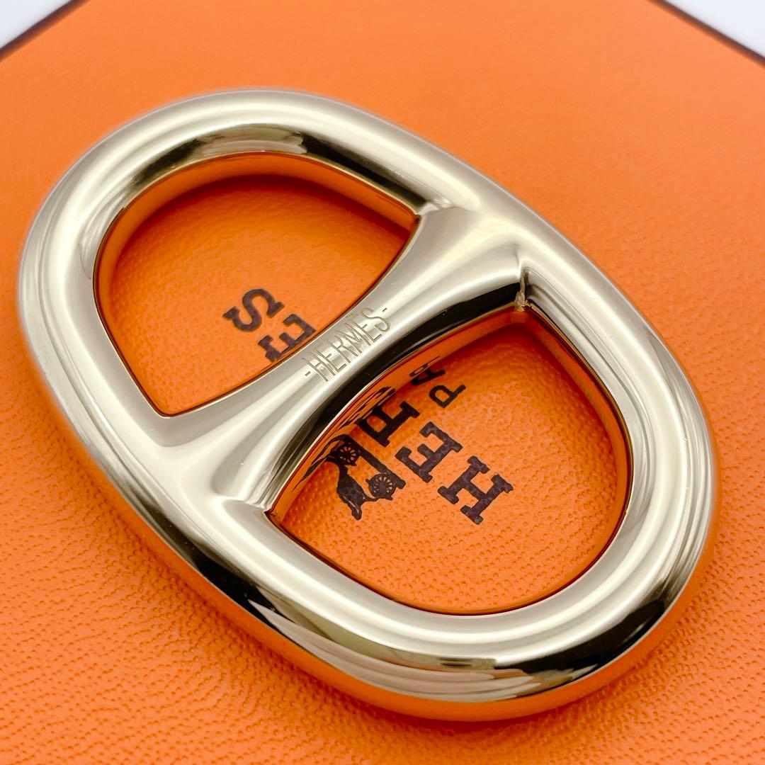 HERMES シェーヌダンクル　スカーフリング　ゴールド　エルメス