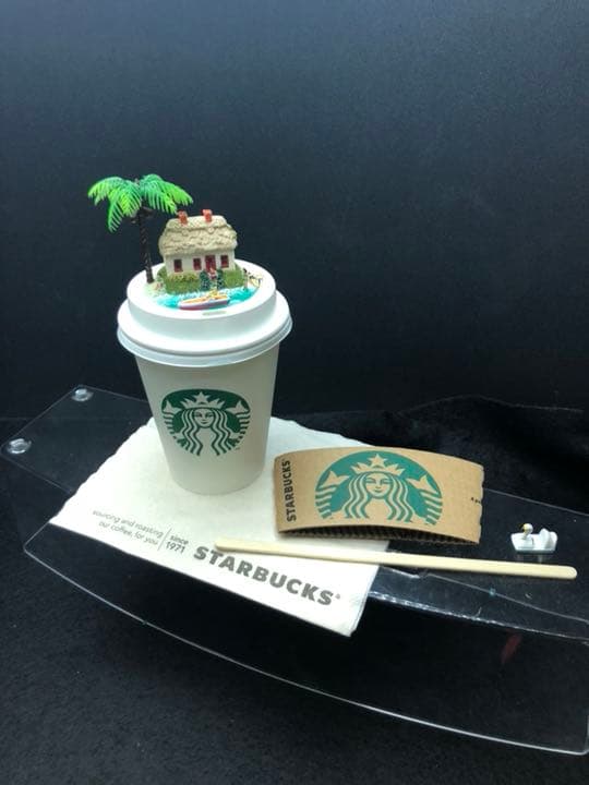 スタバの海と家 ジオラマ