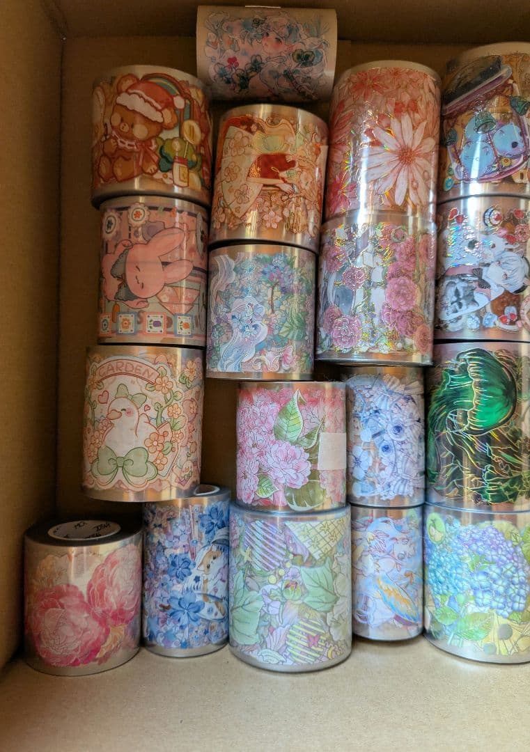 海外マステ　大量　まとめ売り　新品　中古品　PET　和紙　72点