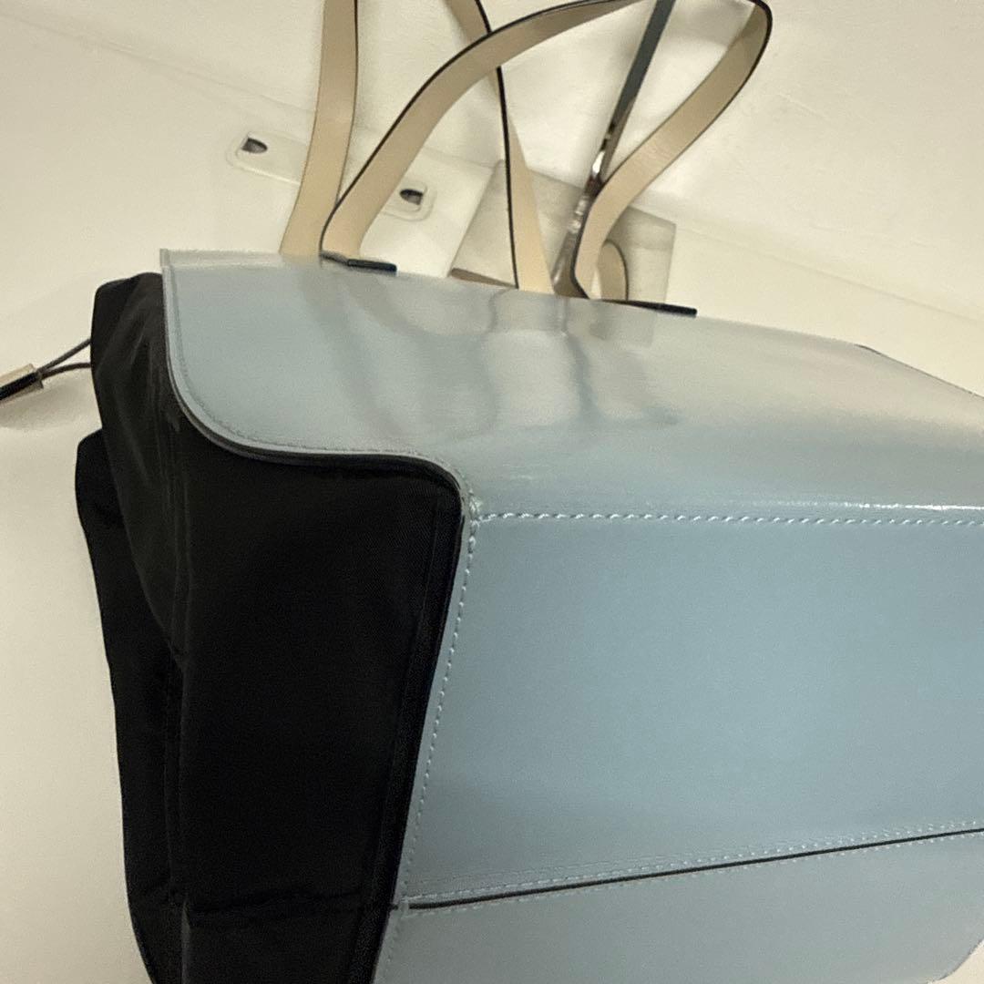 MARNI ライトブルー ブラック ショルダーバッグ