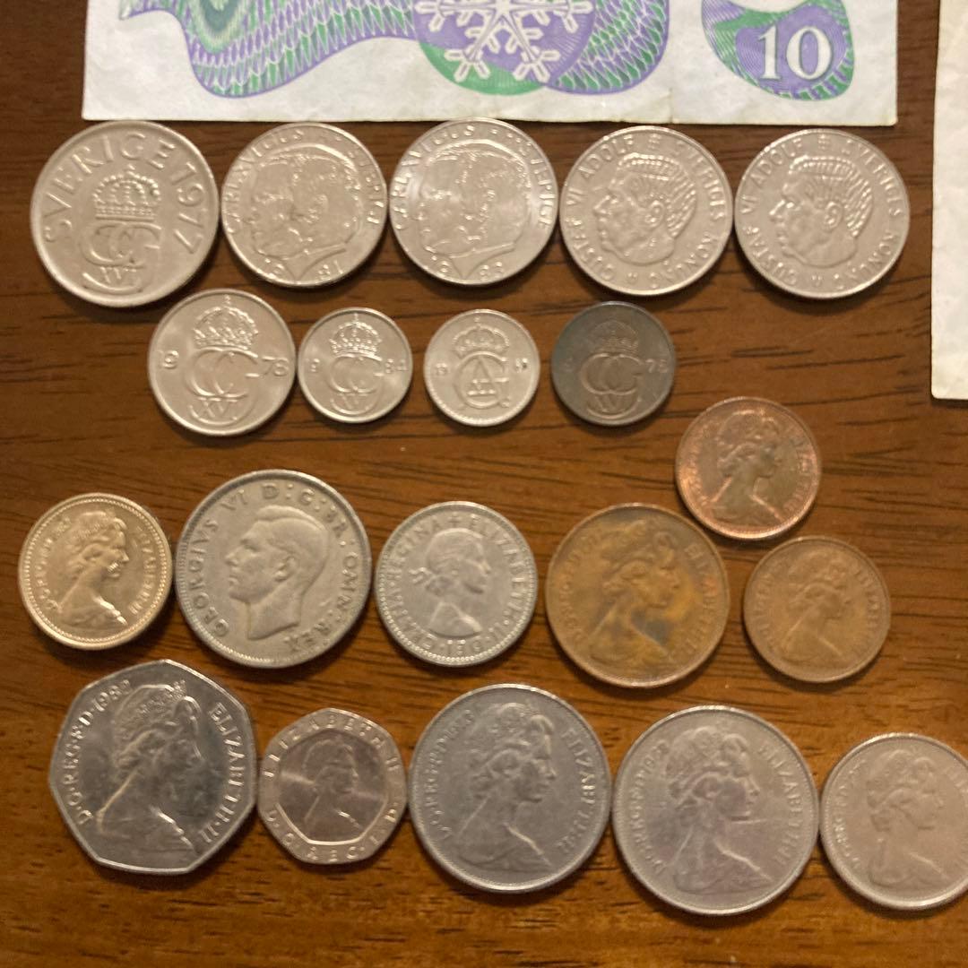 外国紙幣 イギリス スコットランド スウェーデン アイルランド 旧紙幣 旧硬貨