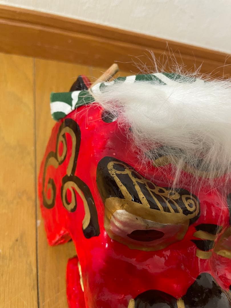 獅子頭 獅子舞 赤獅子 縁起物 魔除け 置物