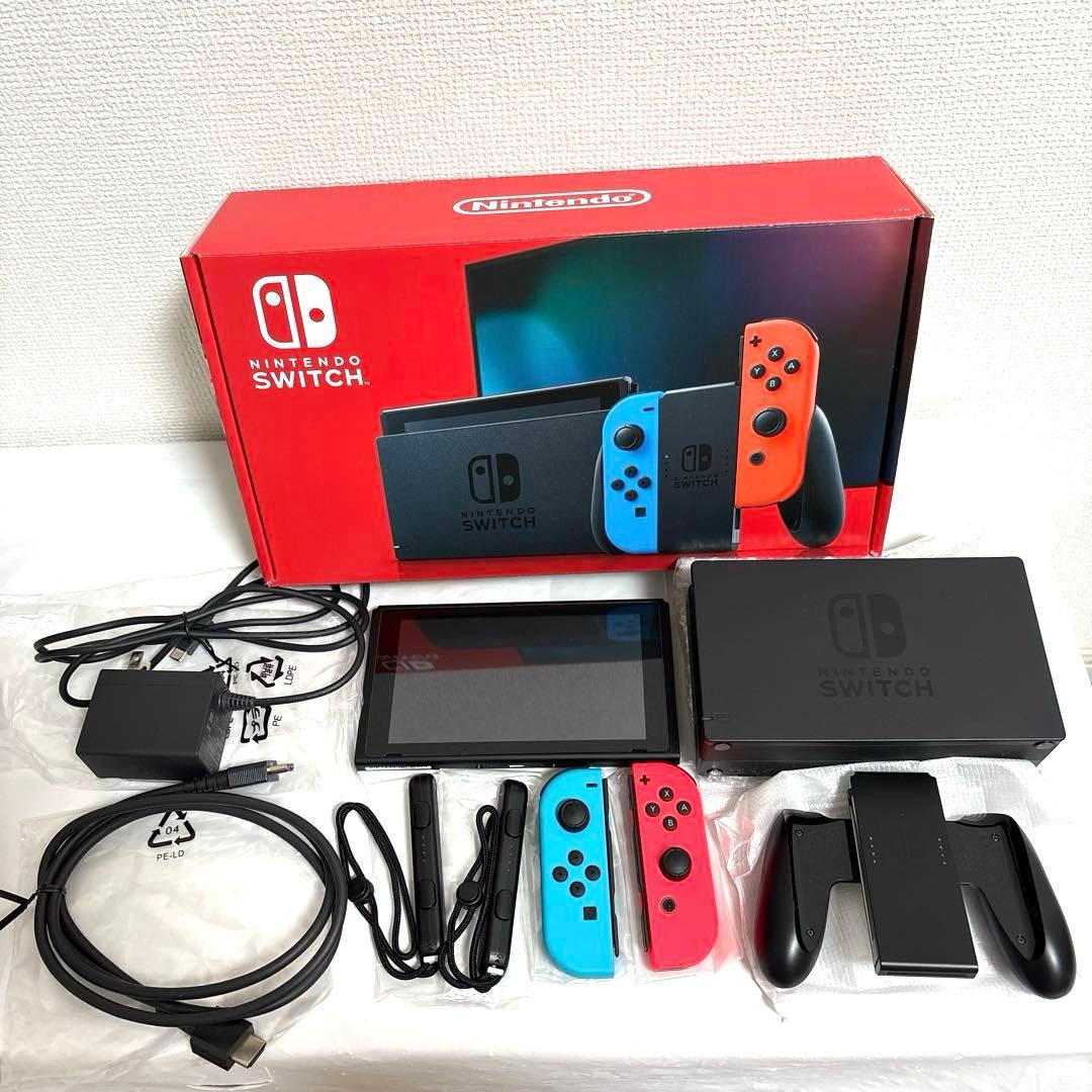 Nintendo Switch 本体 美品 バッテリー強化版 赤青