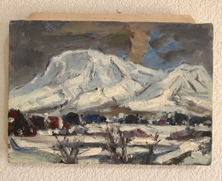 絵画 手書き油絵 阿蘇　1号