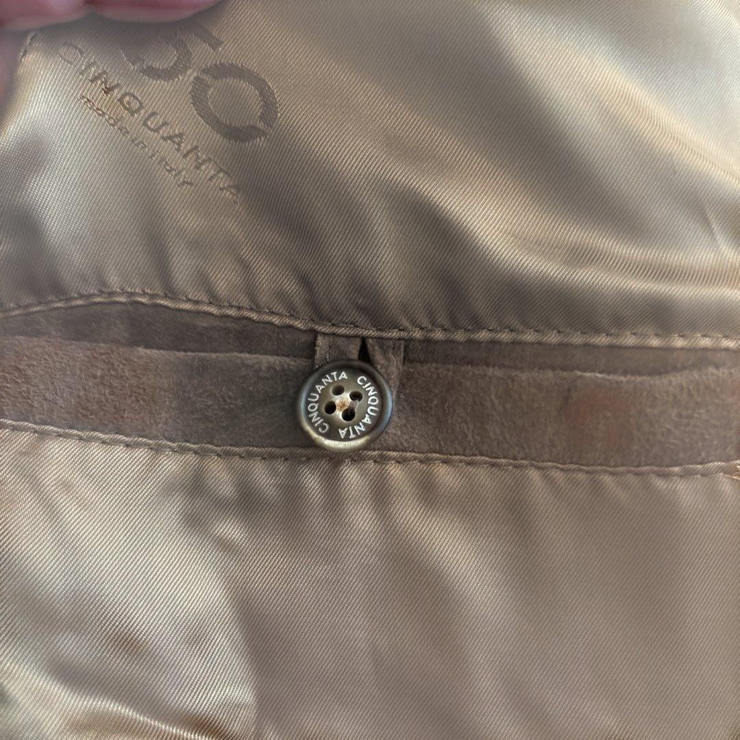 チンクアンタ／襟付きシングルライダース／H503／ブラウン／44