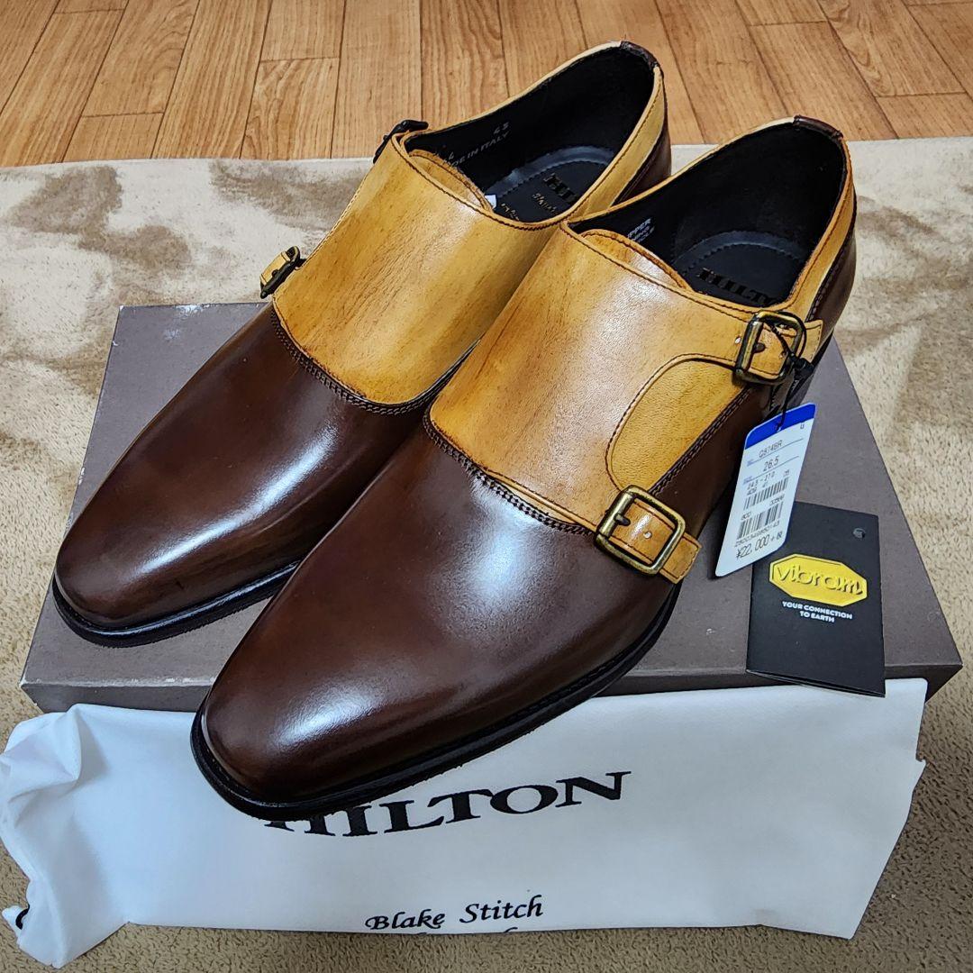 HILTON ダブルモンクストラップ 革靴