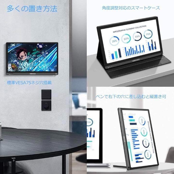 【現品限り☆大特価】15.6インチ フルHD モバイルモニター 拡張用 超薄型