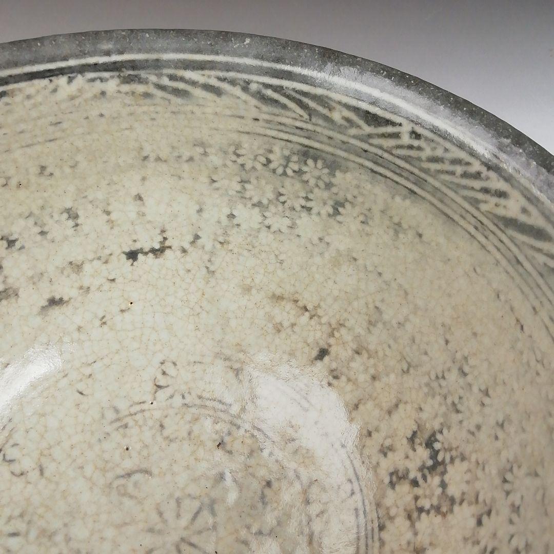 Ｔ９４４　茶碗　『三島茶碗』『菰山窯　宮田豊 造』『大徳寺 矢野宗深 書付』共箱