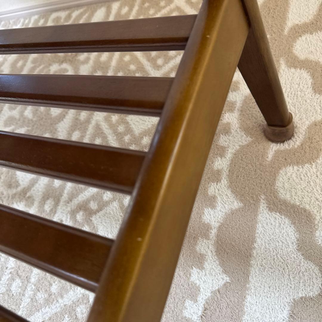 カリモク60 ブラウン 木製 シンプルデザイン ローテーブル 下部棚付き