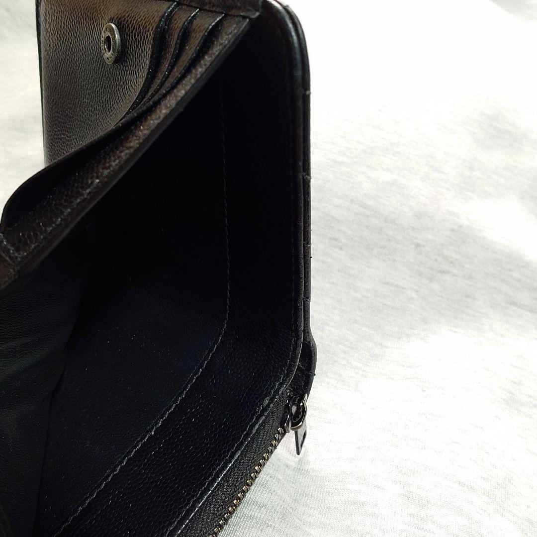 x*様 SAINT LAURENT サンローラン ブラック 二つ折り財布