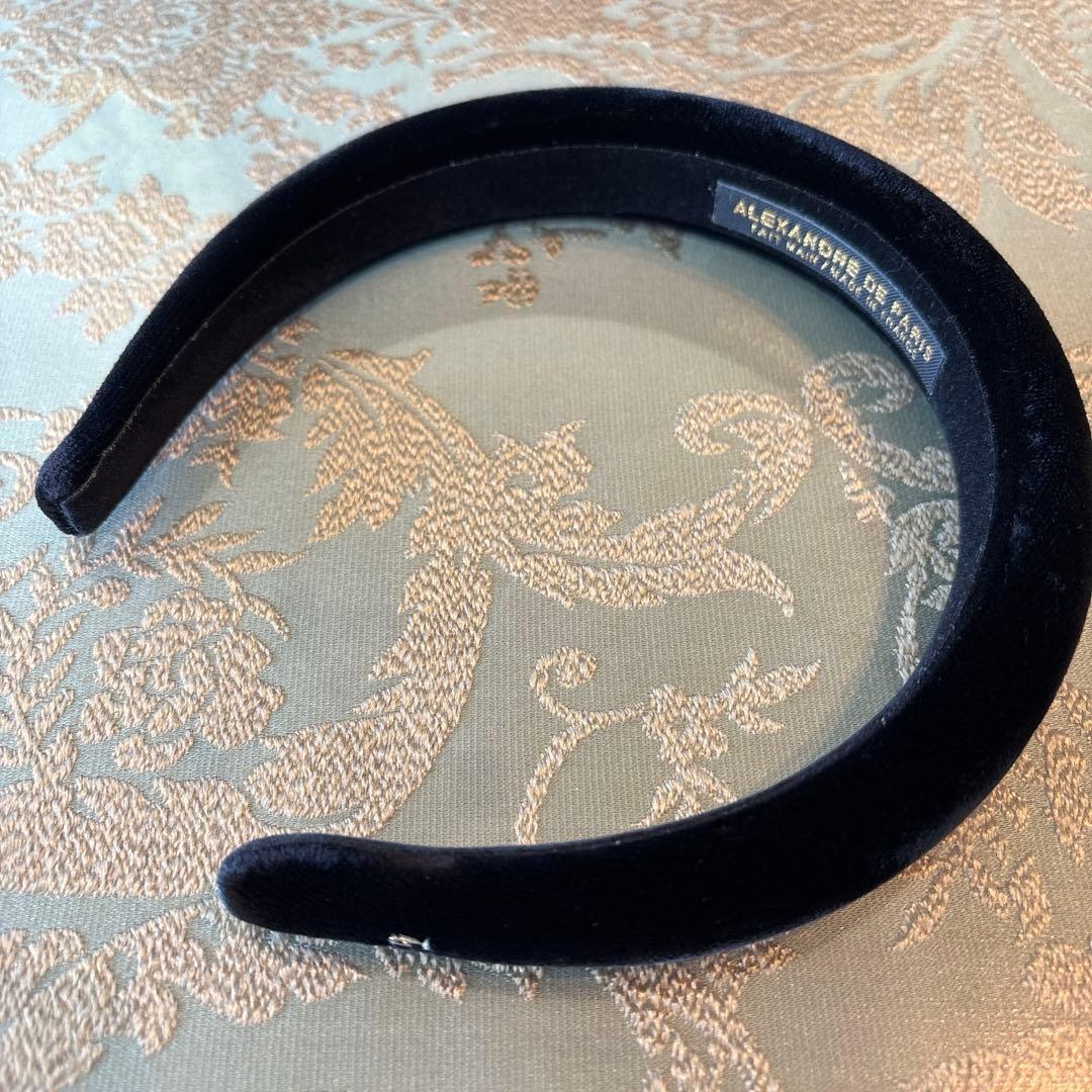アレクサンドルドゥパリ　ベロア　カチューシャ　2.5センチ　TIMELESS