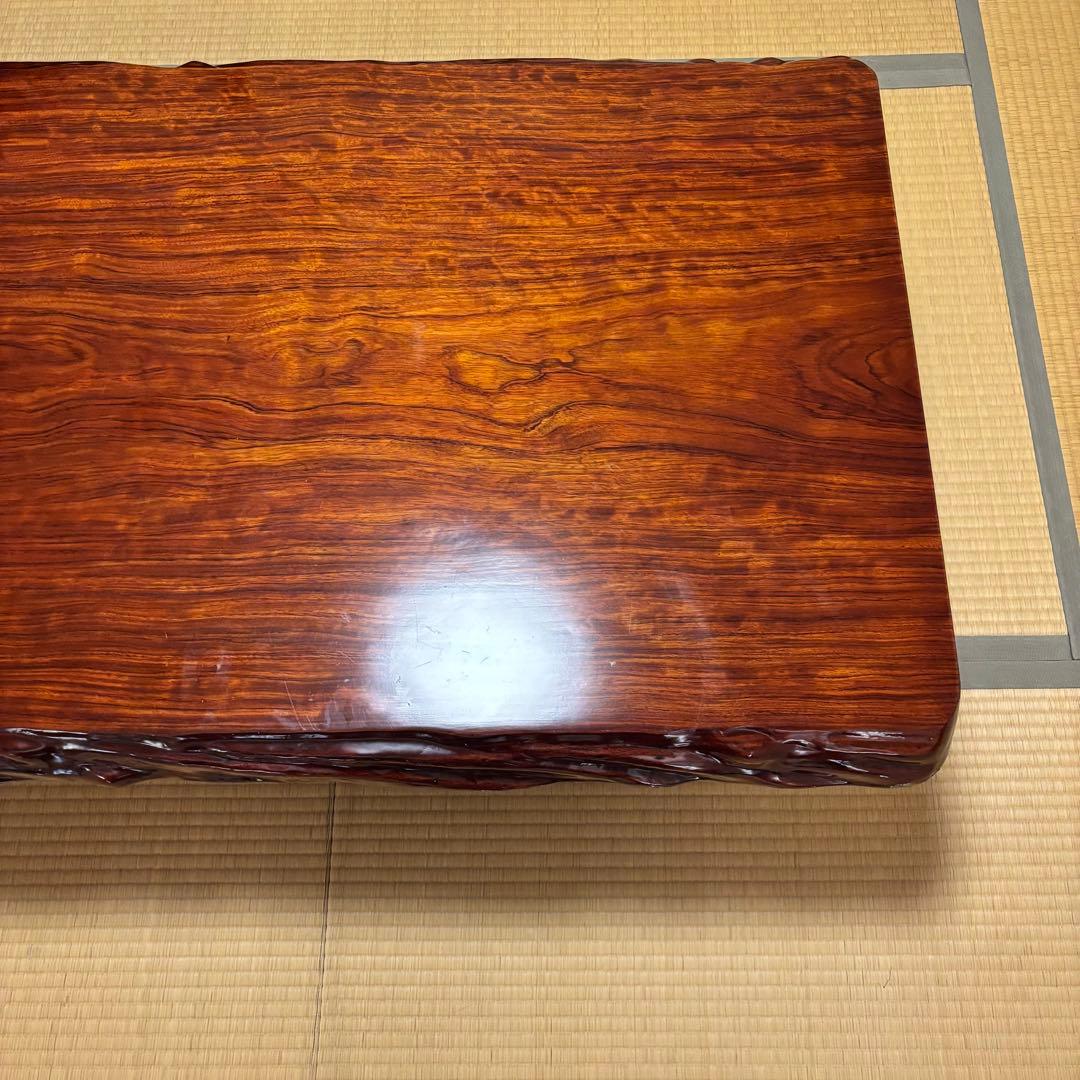希少 無垢材 一枚板 杢目 高級座卓 ローテーブル 古家具