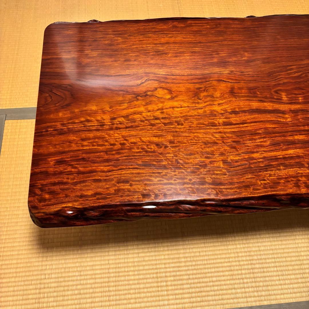 希少 無垢材 一枚板 杢目 高級座卓 ローテーブル 古家具