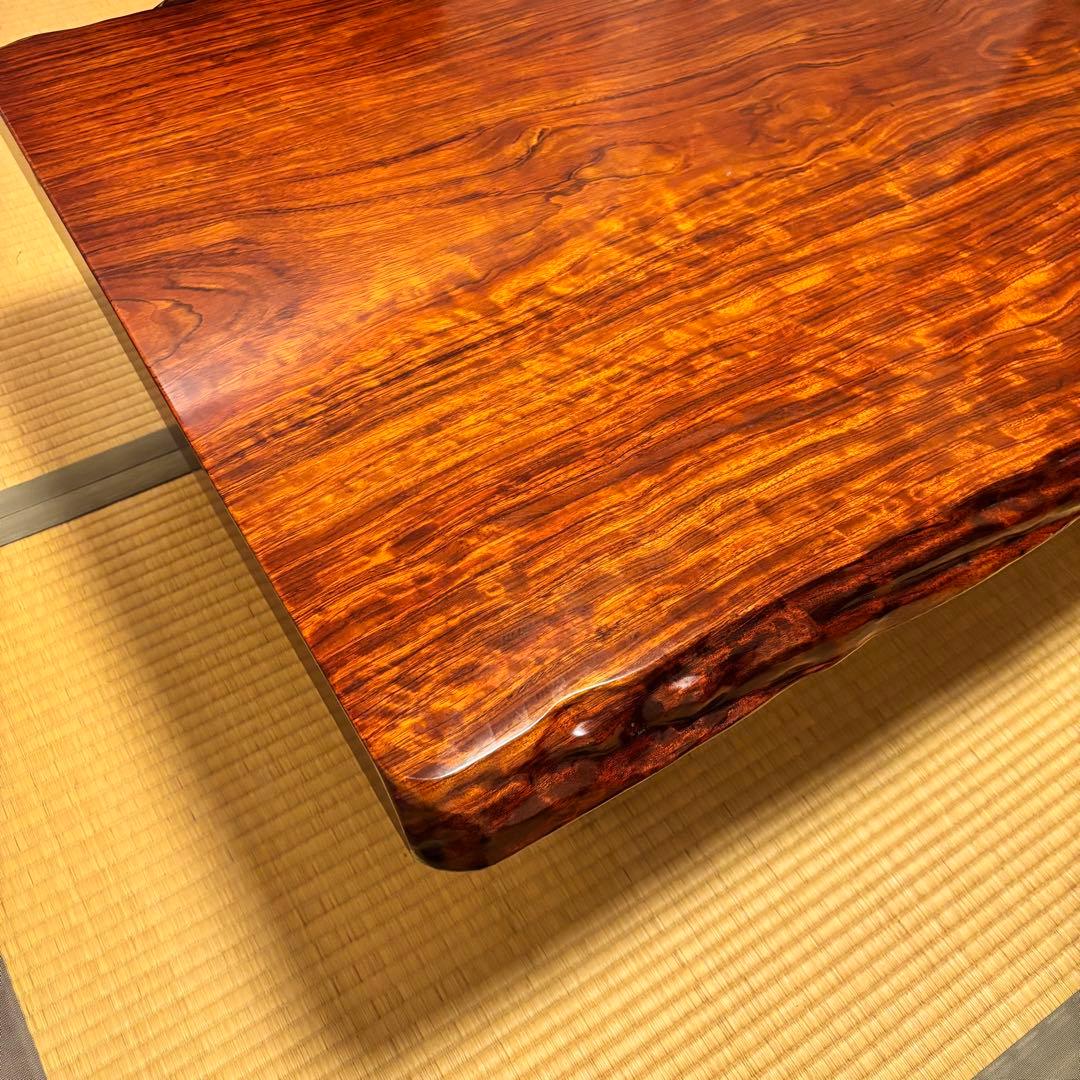 希少 無垢材 一枚板 杢目 高級座卓 ローテーブル 古家具