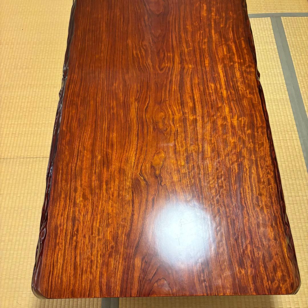 希少 無垢材 一枚板 杢目 高級座卓 ローテーブル 古家具
