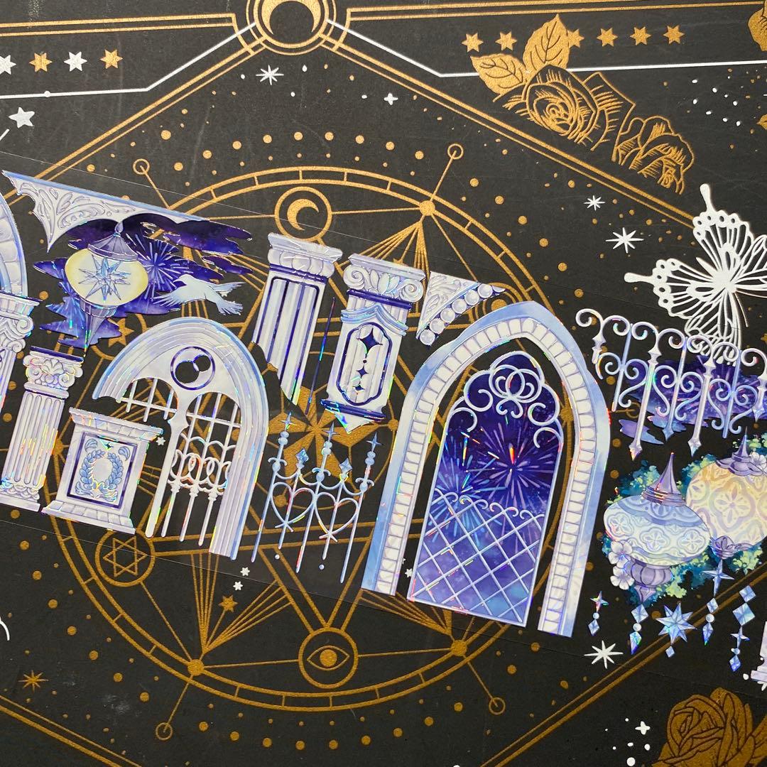 【9310】海外　マステ　中古巻　貝殻光マスキングテープ　装飾背景系