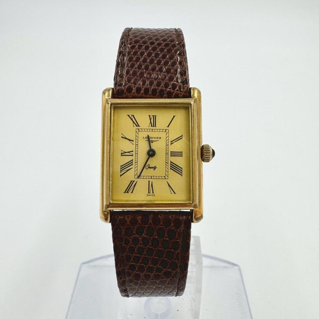 【新品電池】LONGINES ロンジン ゴールド文字盤 スクエア レディース