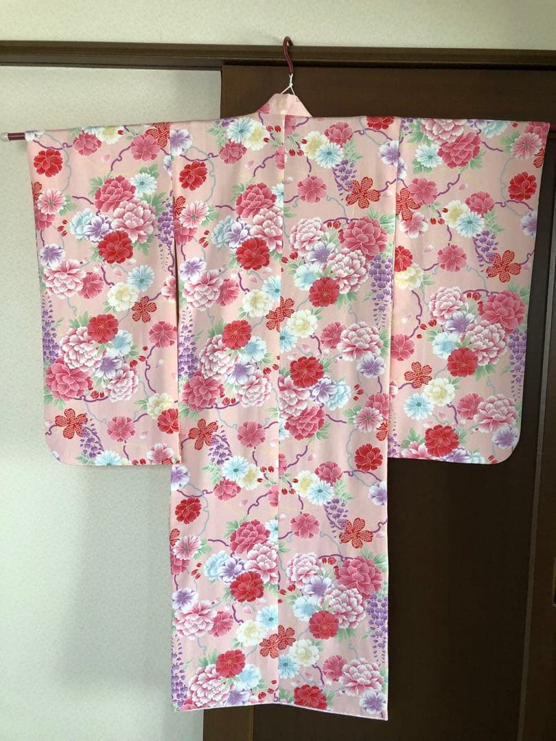 七五三用 (7歳)花柄 着物フルセット(未使用品)