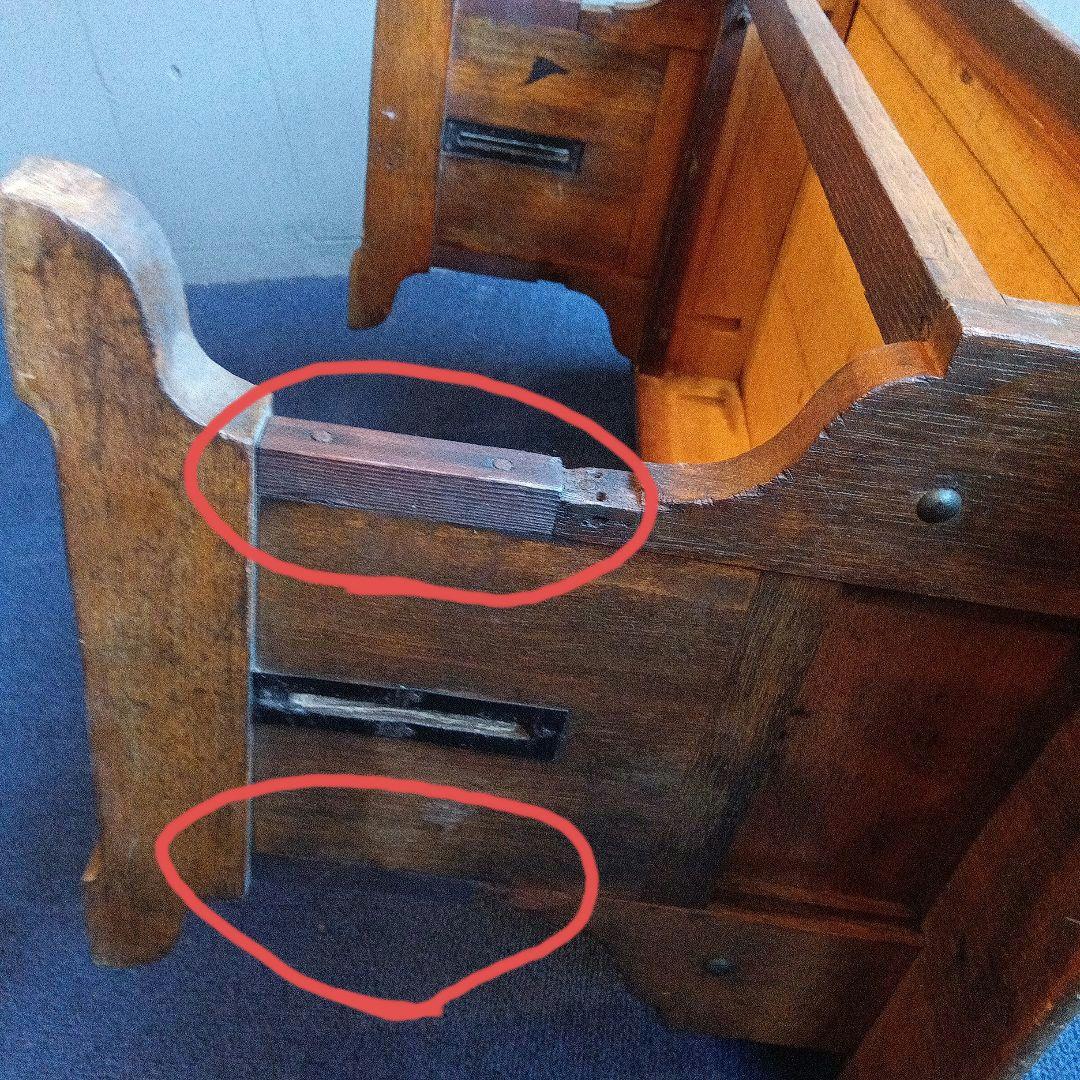 木製文机 引き出し付き ヴィンテージ　レトロ　昭和