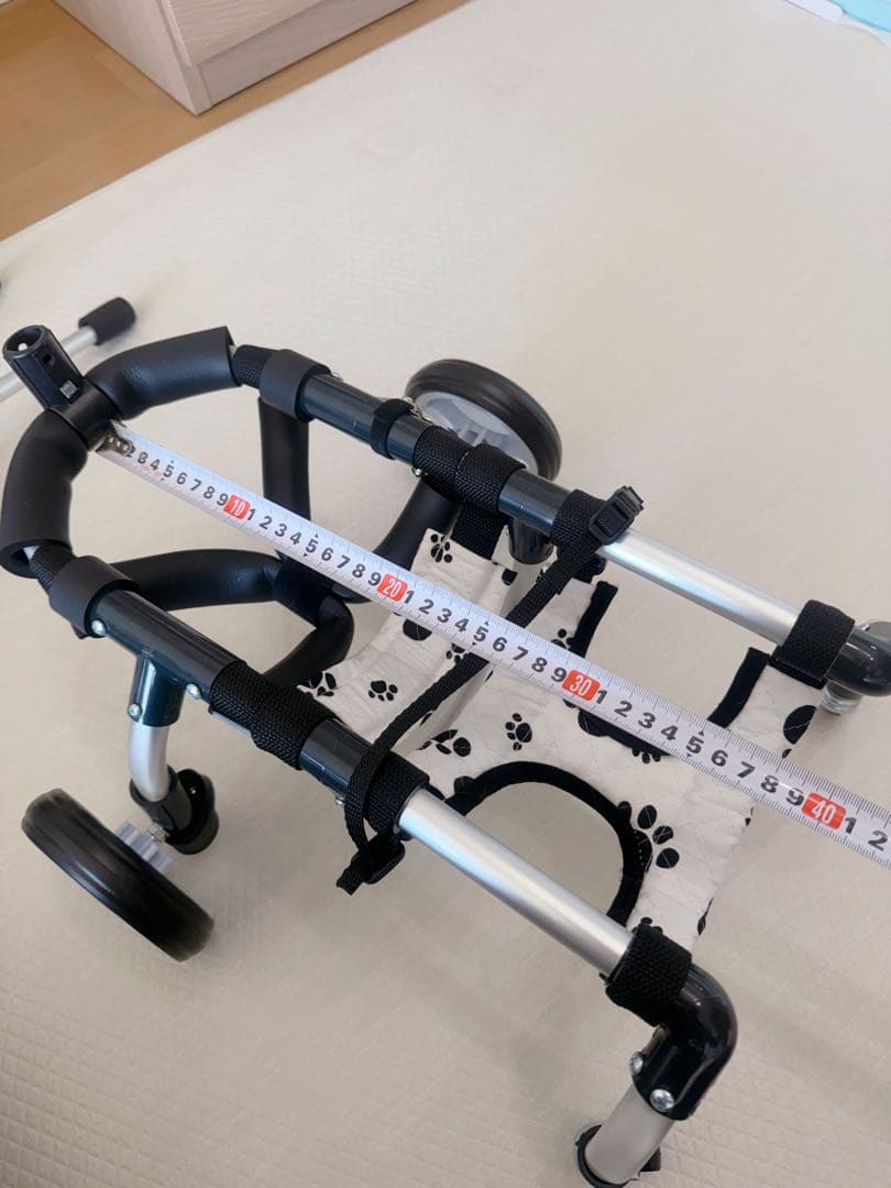 犬用車いす アルミ製 足跡模様