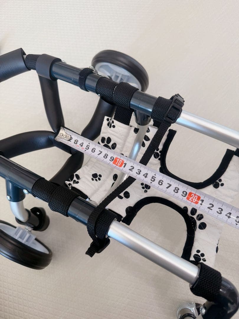 犬用車いす アルミ製 足跡模様