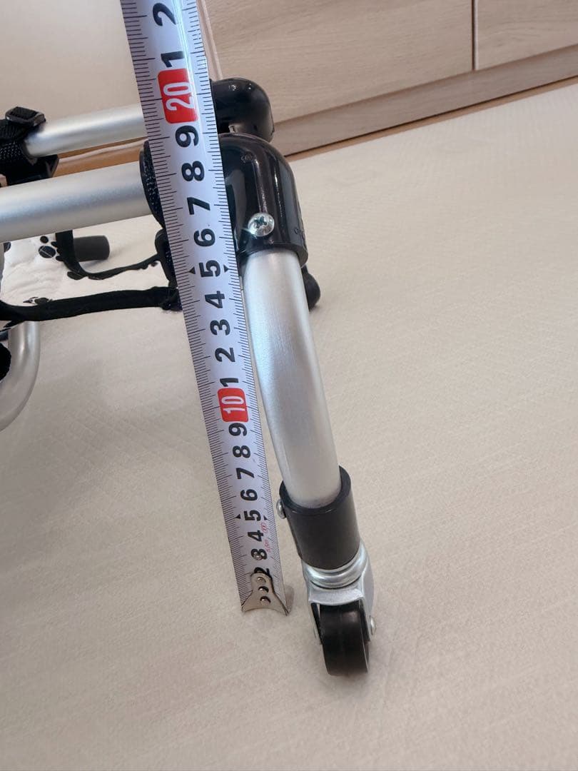 犬用車いす アルミ製 足跡模様