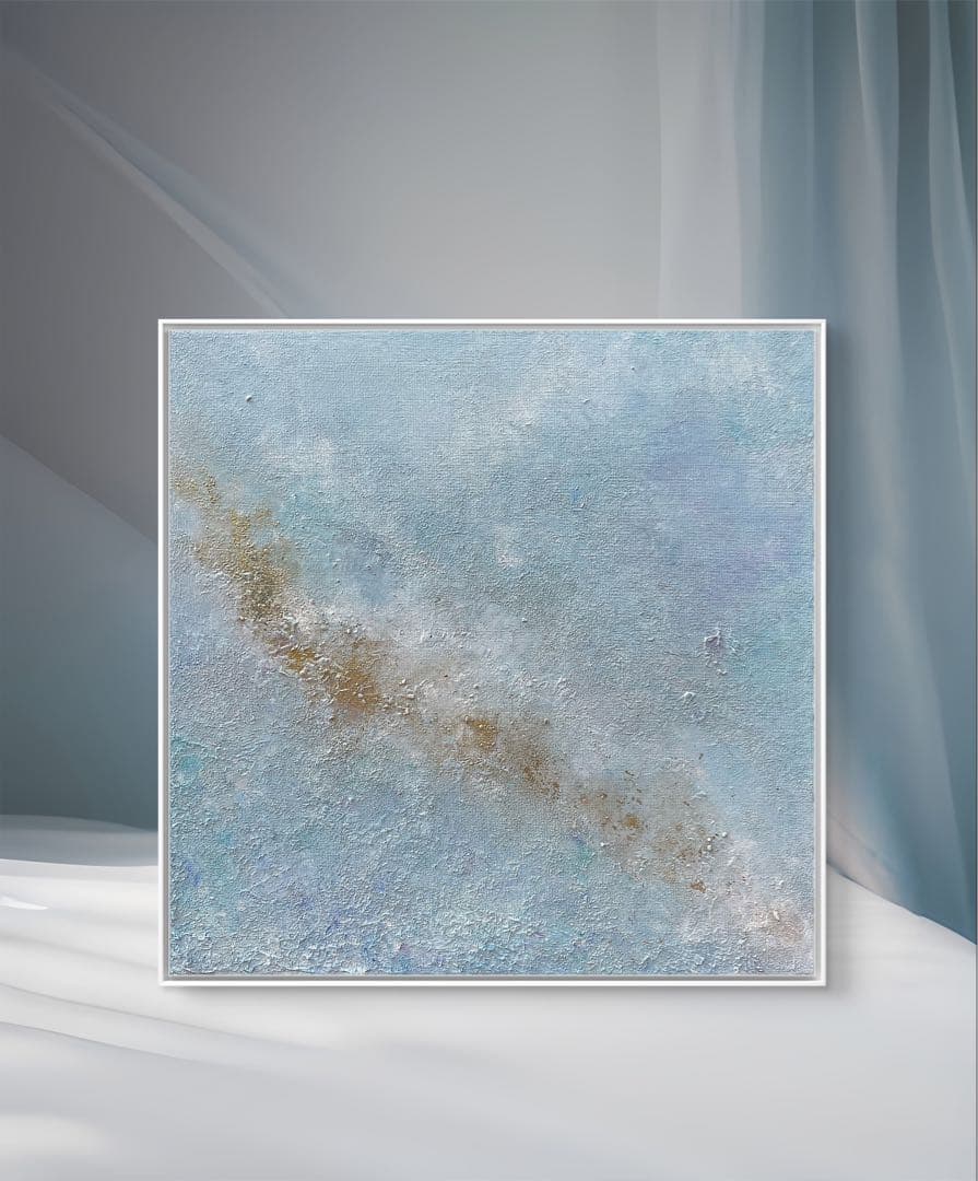 原画/額装済み/和風/禅/アート/抽象画/モダン/ホテル/ゴールド/紫陽花/紫