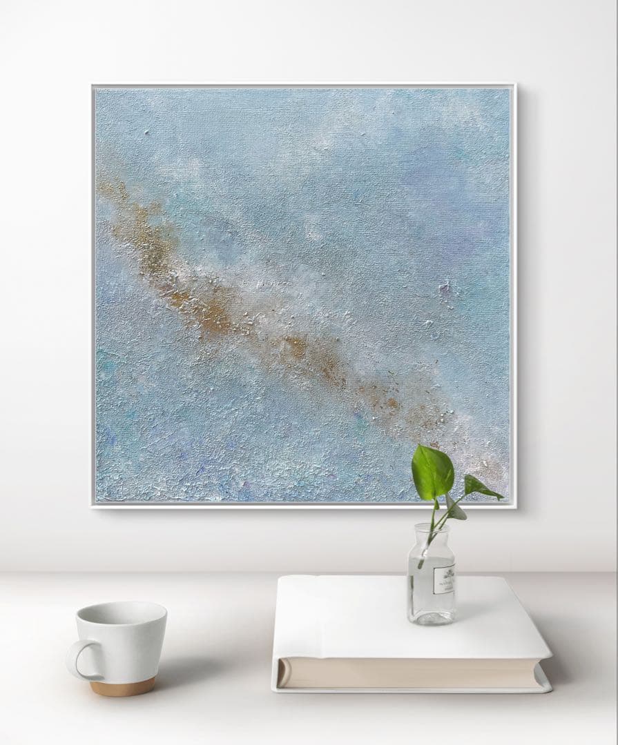 原画/額装済み/和風/禅/アート/抽象画/モダン/ホテル/ゴールド/紫陽花/紫