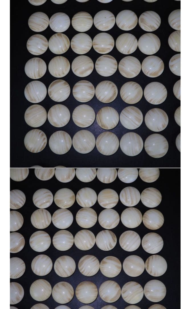 送料無料　日向特産　日向スワブデ蛤碁石33号・碁笥セット　旧家蔵出