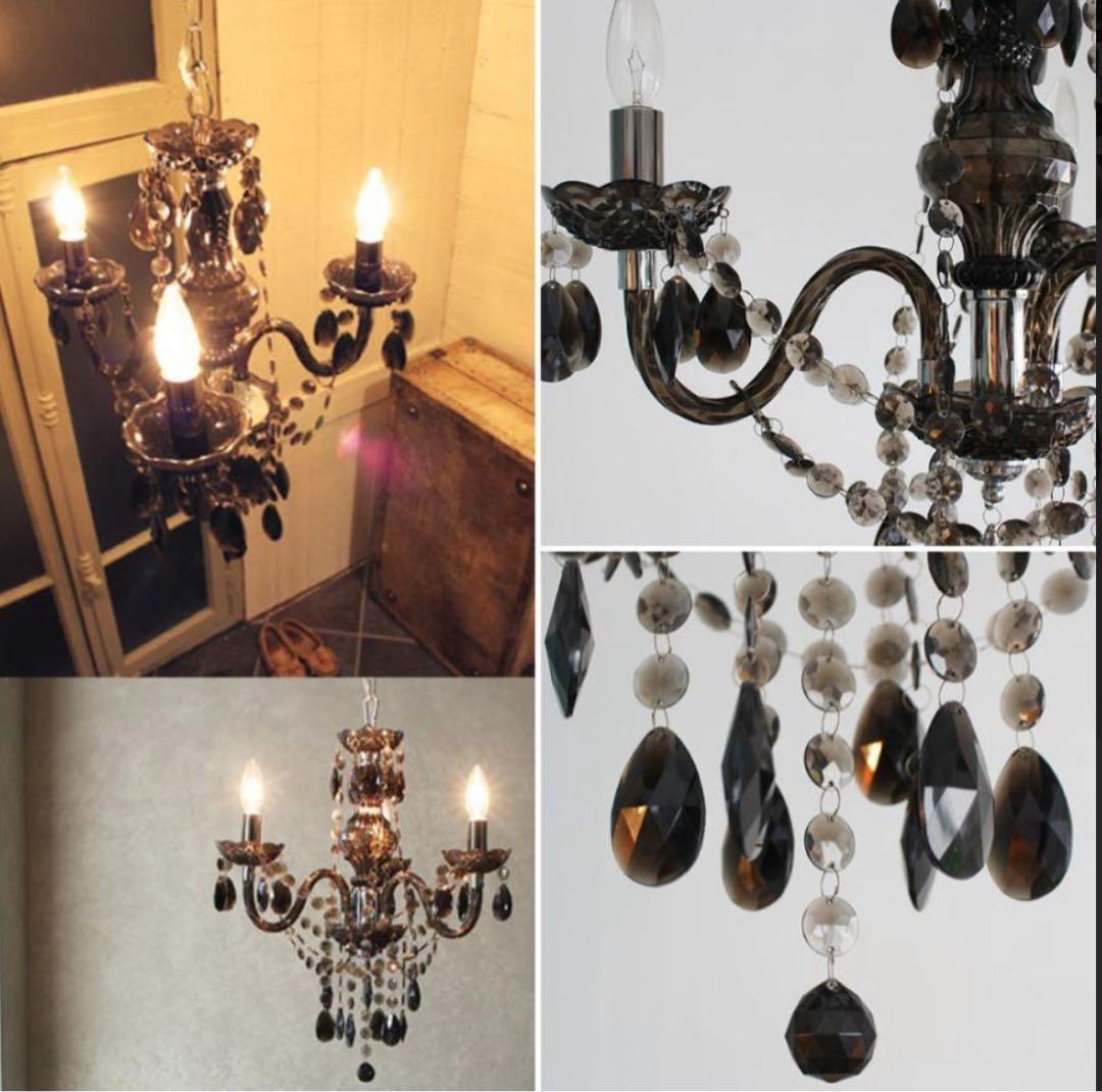 シャンデリア 3灯　DI CLASSE ディクラッセ マエストロ ブラック　中古