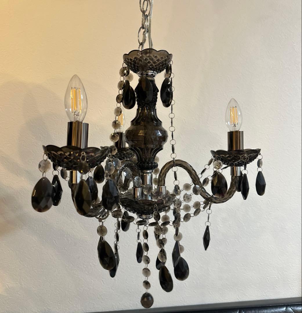 シャンデリア 3灯　DI CLASSE ディクラッセ マエストロ ブラック　中古