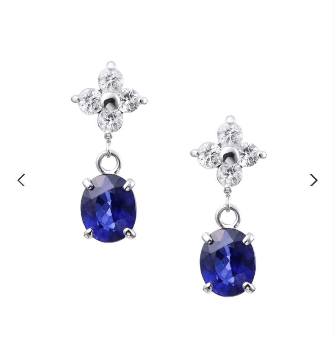 ほぼ新品　ジュエリーツツミ　サファイア　ピアス