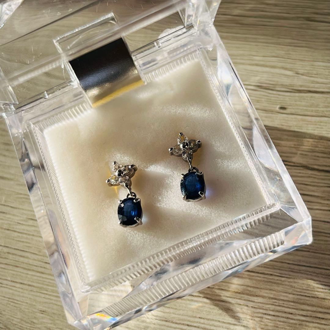 ほぼ新品　ジュエリーツツミ　サファイア　ピアス