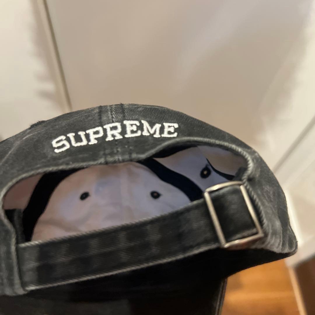 Supreme 黒 キャップ Sロゴ
