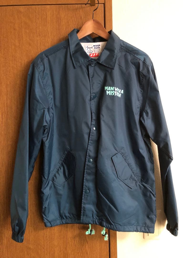 マンウィズ　コーチジャケット　グリーン　Lサイズ