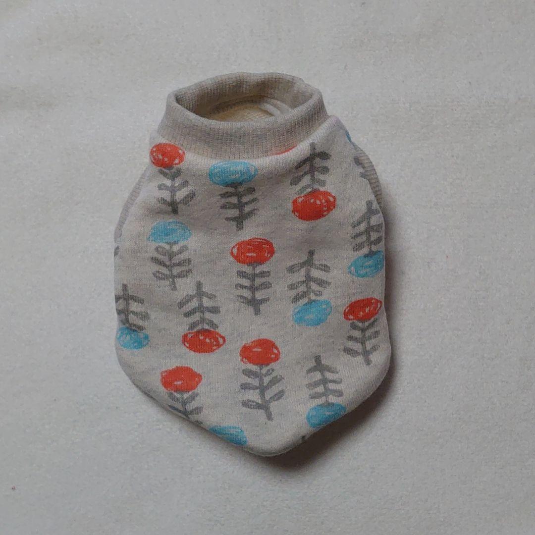 犬服 3S わんこの普段着　オレンジとペールブルーの花