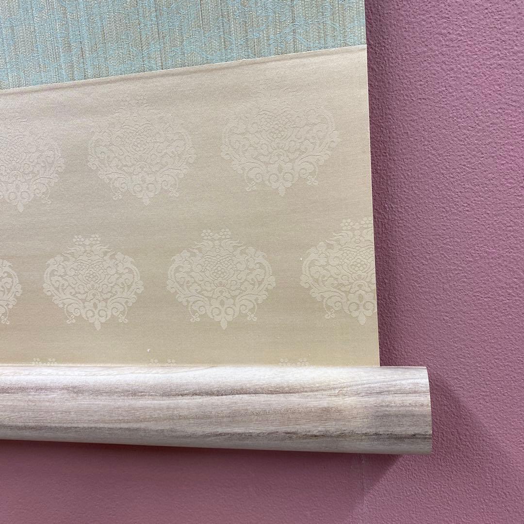 美品 掛け軸 西陣織 那智の滝 観音出現図 太巻き付 西国三十三所