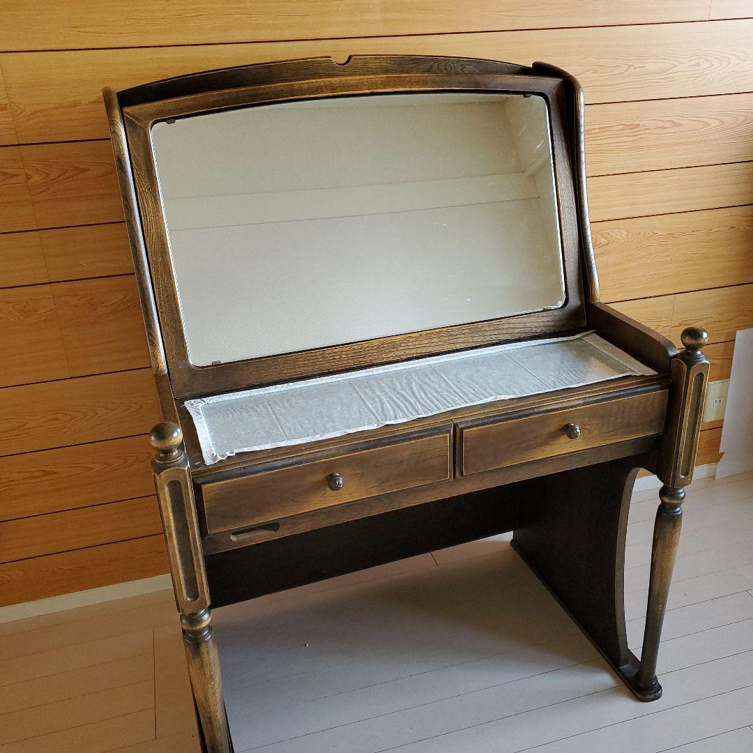 レトロ木製ドレッサー ダークブラウン