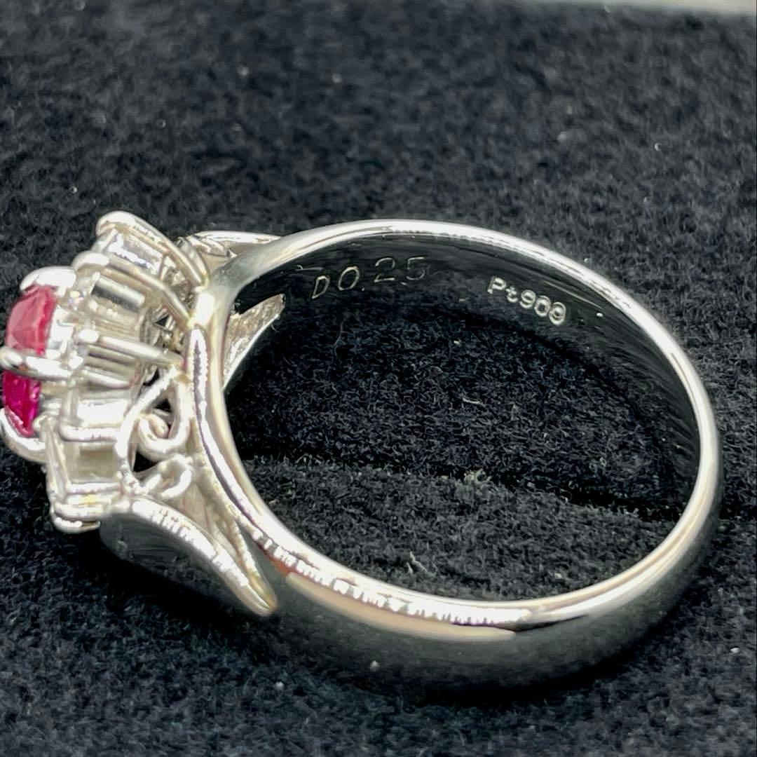 pt900 ルビー　ダイヤモンド　リング