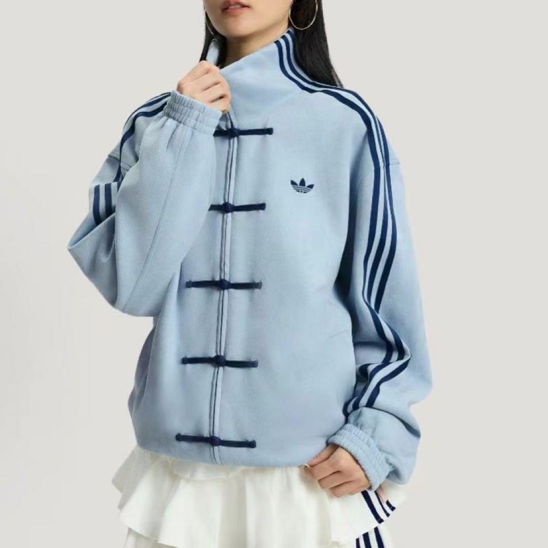 adidasアディダス 中国限定 蛇年トラックジャケットライドブルーLサイズ”