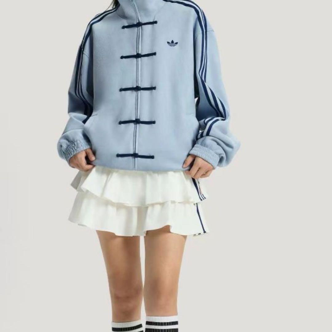 adidasアディダス 中国限定 蛇年トラックジャケットライドブルーLサイズ”