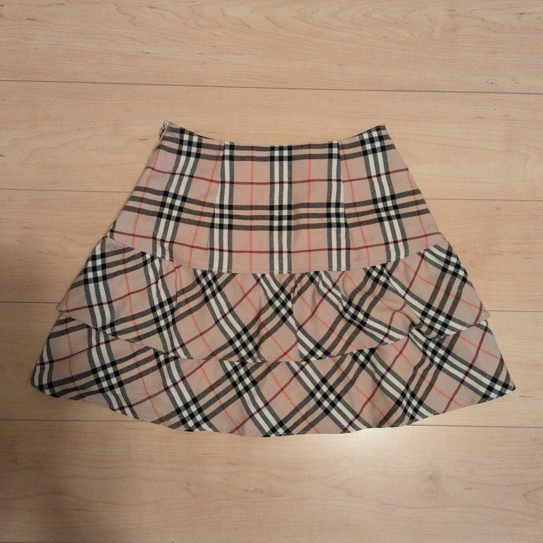 BURBERRY ブルーレーベル チェック フリルスカート 36