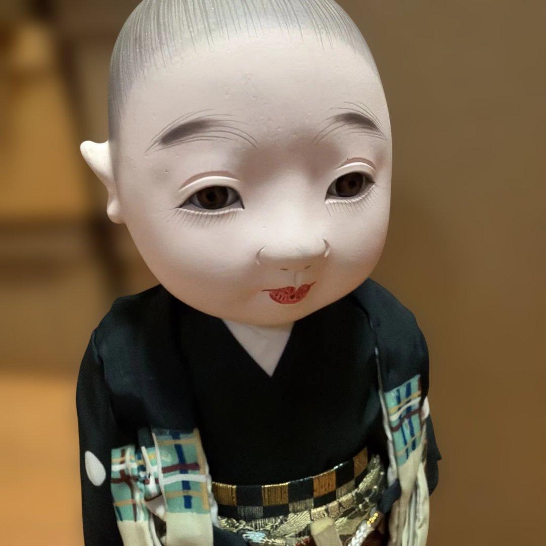 市松人形 男の子 着物 昭和レトロ 日本人形 置物