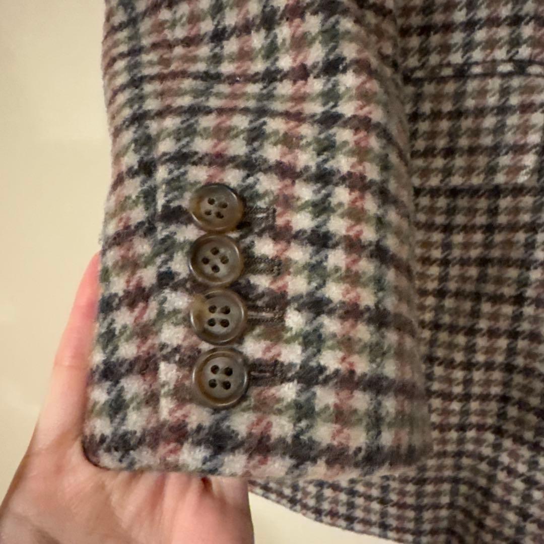 ジャケット・アウター Ameri VINTAGE CHECK ECO WOOL BIG JACKET