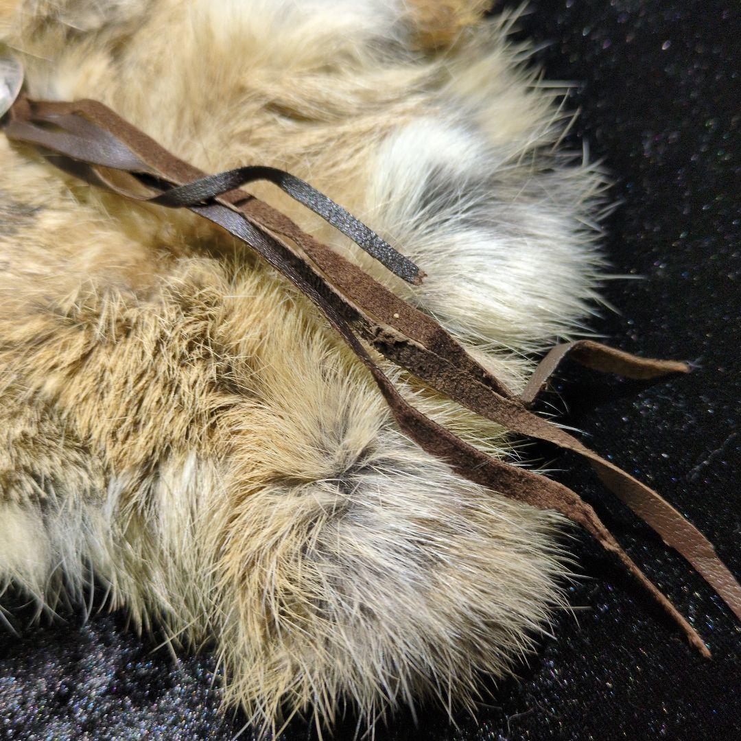 ​goa ゴア リアルファー コンチョ付 ラビットファー　ベルトセット