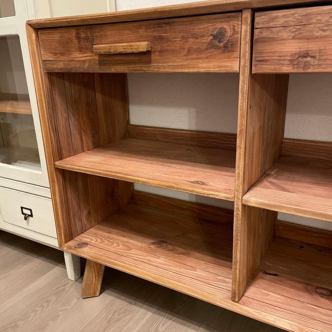 【16日限定値下げ】シェルフ 収納棚 ヴィンテージ 無垢 天然無垢 カフェ本棚